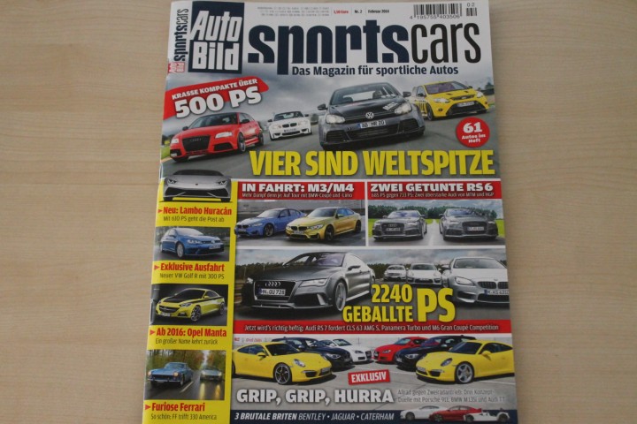 Deckblatt Auto Bild Sportscars (02/2014)